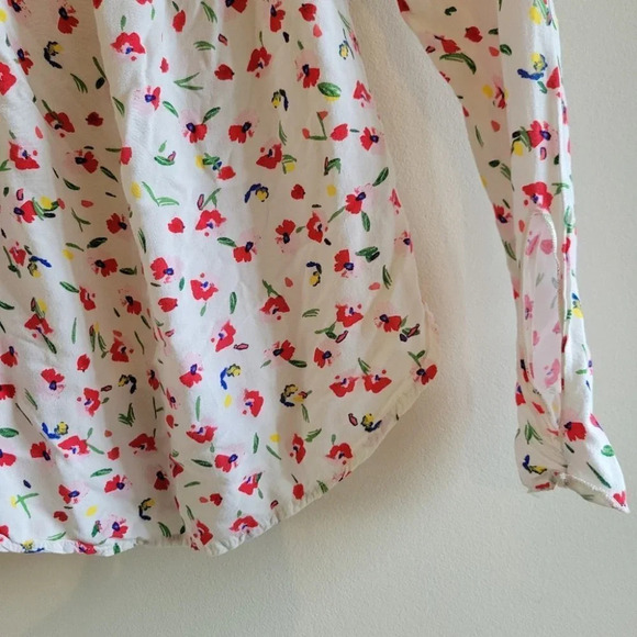 White Floral Off the Shoulder 3/4 sleeve - Picture 5 of 11